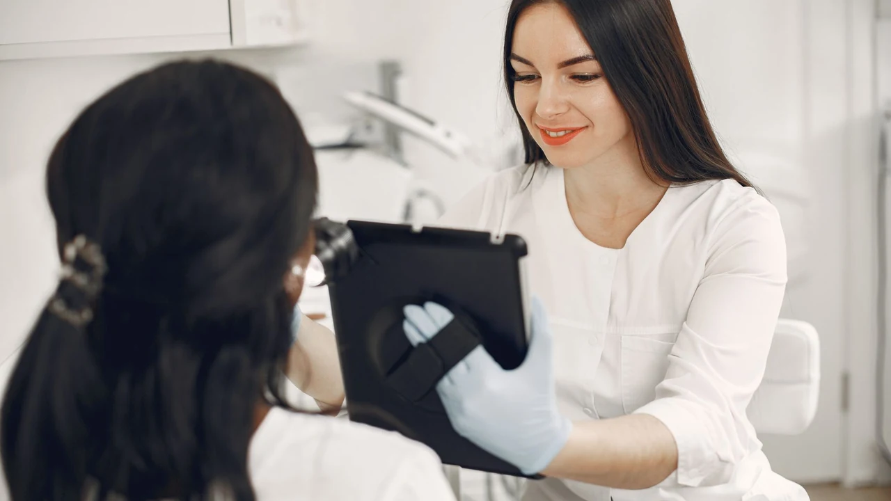 Skin-care consultation in a treatment room