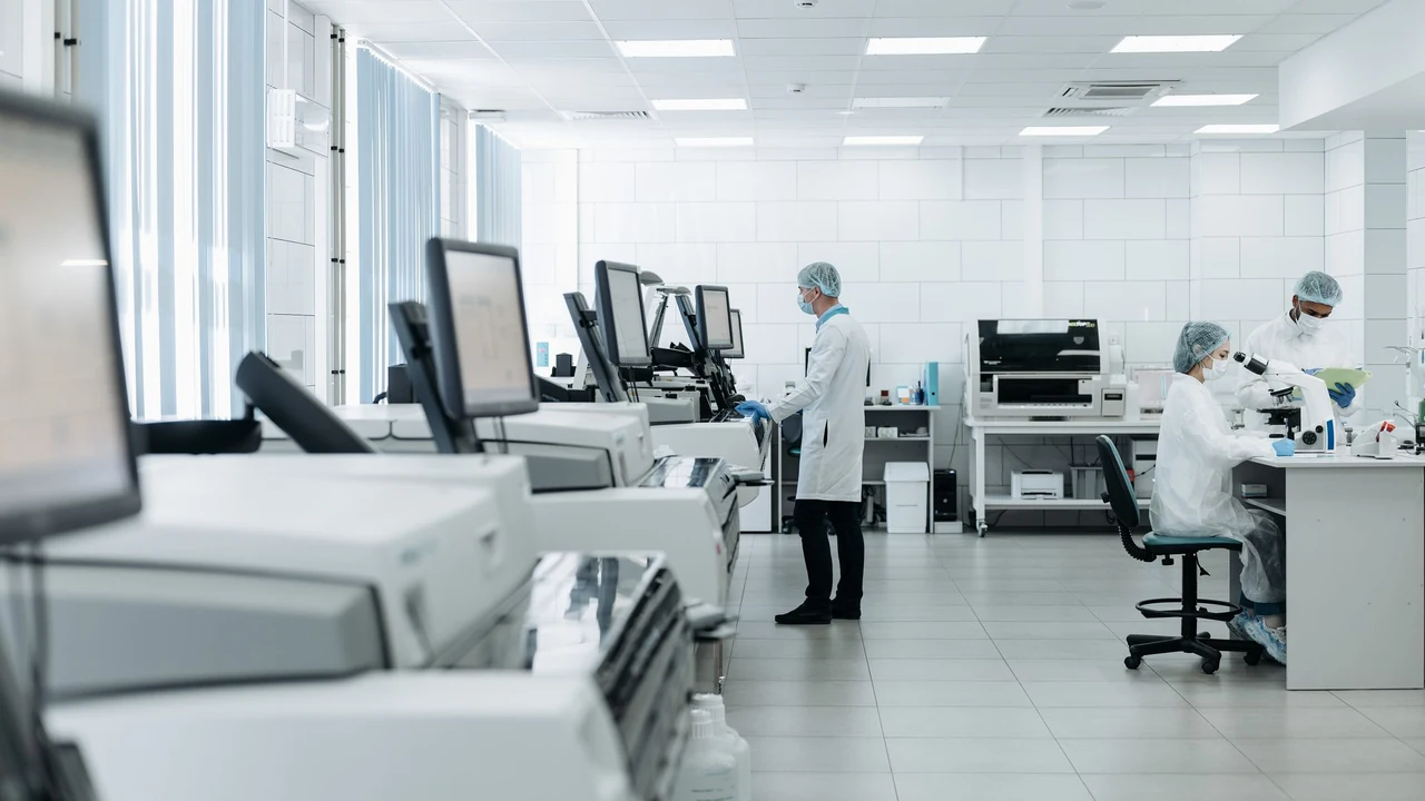 Equipment in a bright laboratory