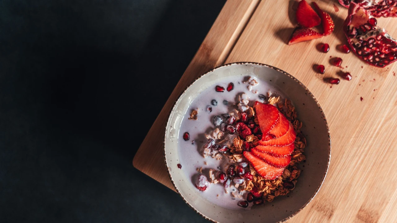 Yogurt served in a bowl